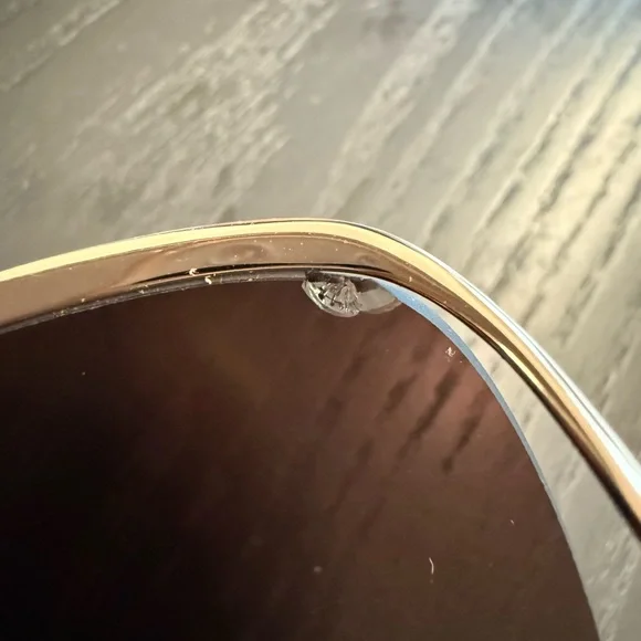 ❤️ Authentic Chrome Heart Sunglasses, White /Gold with Pearl White Arms - Picture 7 of 7